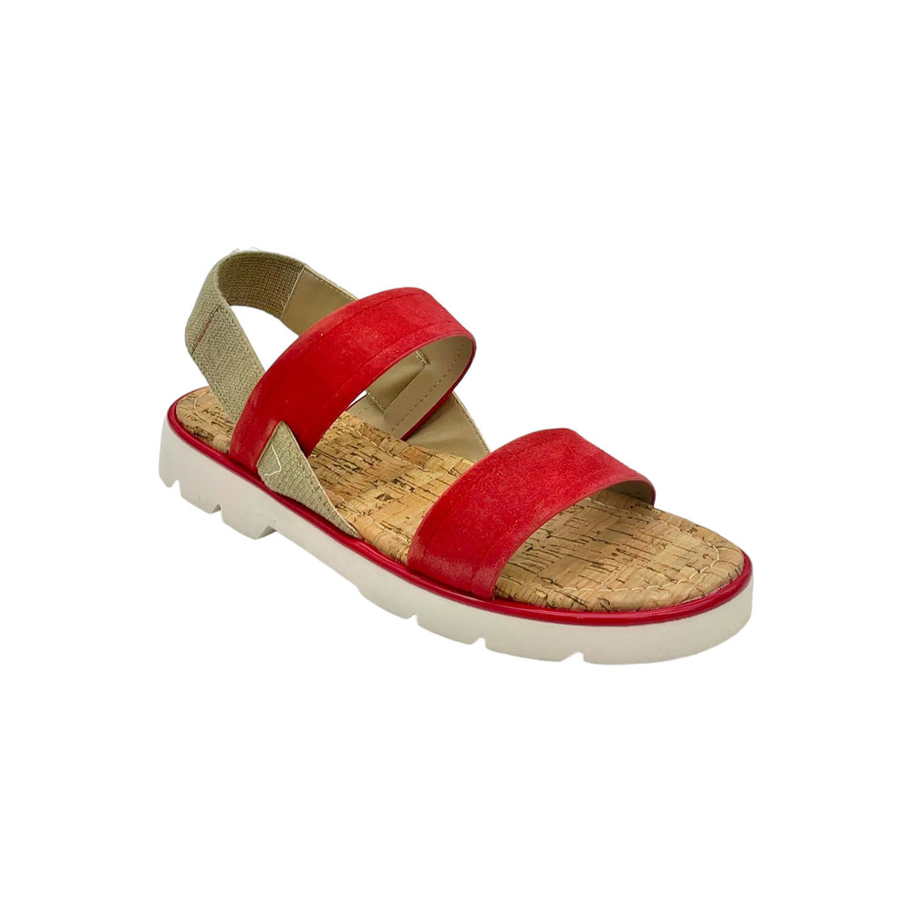 Donald Pliner Women's Hollie Distressed Metallic Slingback Sandals Red - Medium